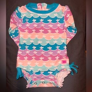 Ruffle Butts mermaid print swimsuit